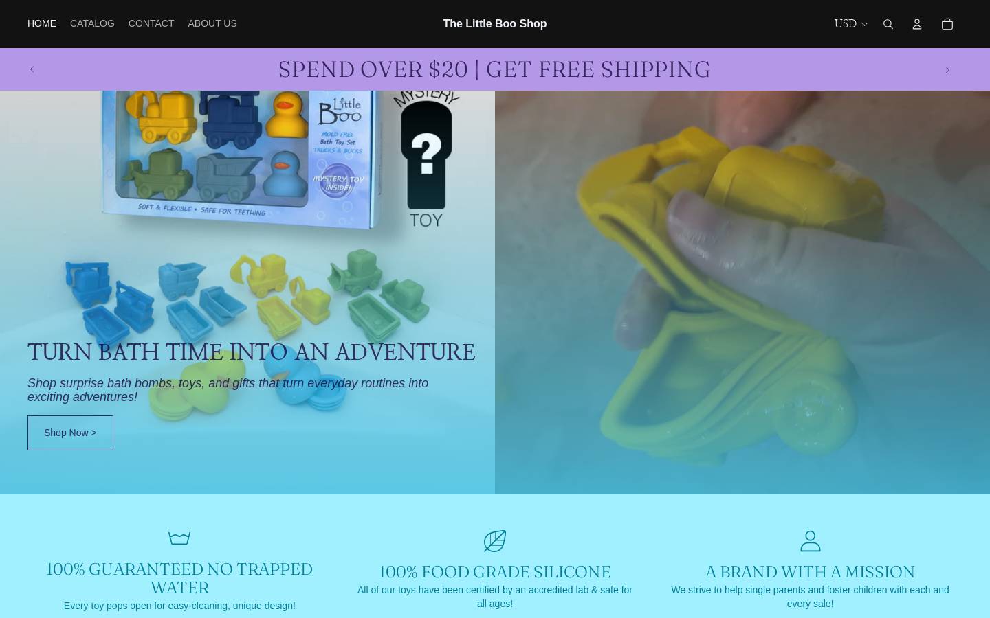 thelittlebooshop.com homepage screenshot