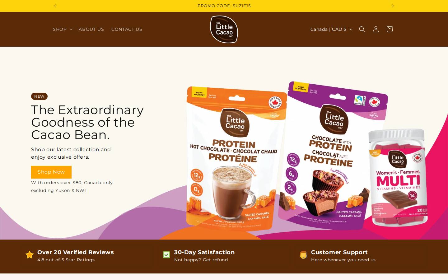thelittlecacao.co homepage screenshot