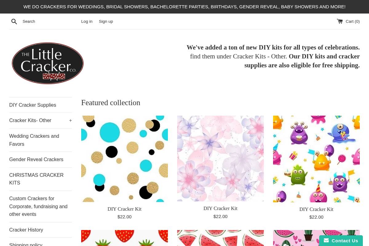 thelittlecrackercompany.com homepage screenshot