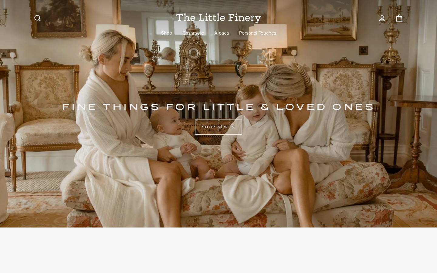 Thelittlefinery homepage screenshot
