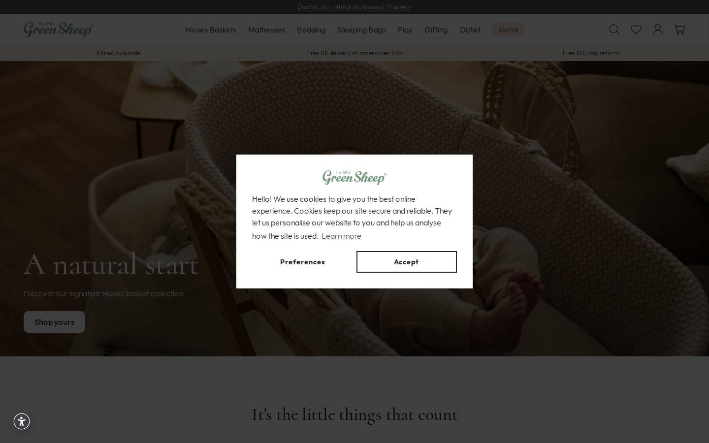 The Little Green Sheep homepage screenshot