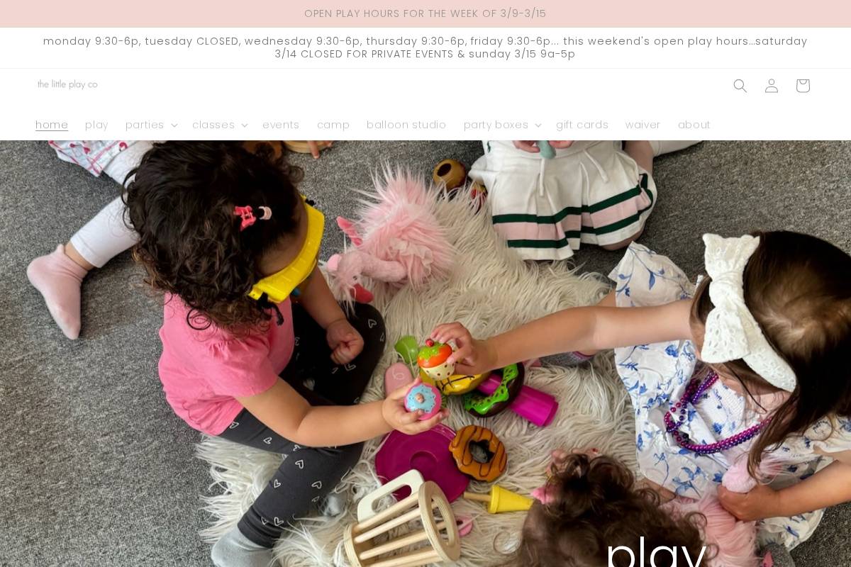 thelittleplayco.com homepage screenshot
