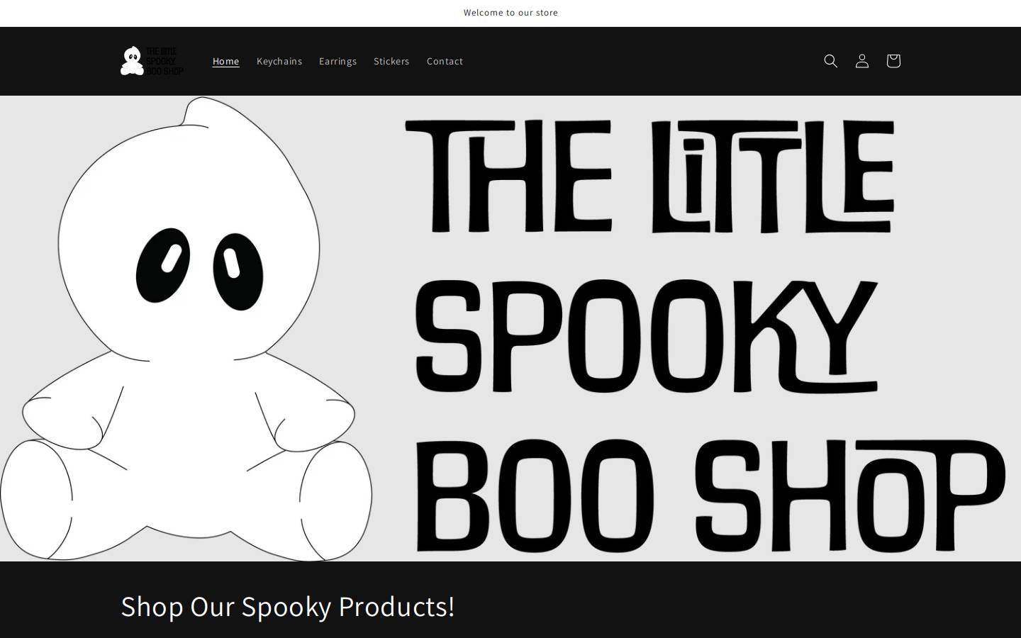 thelittlespookybooshop.com homepage screenshot