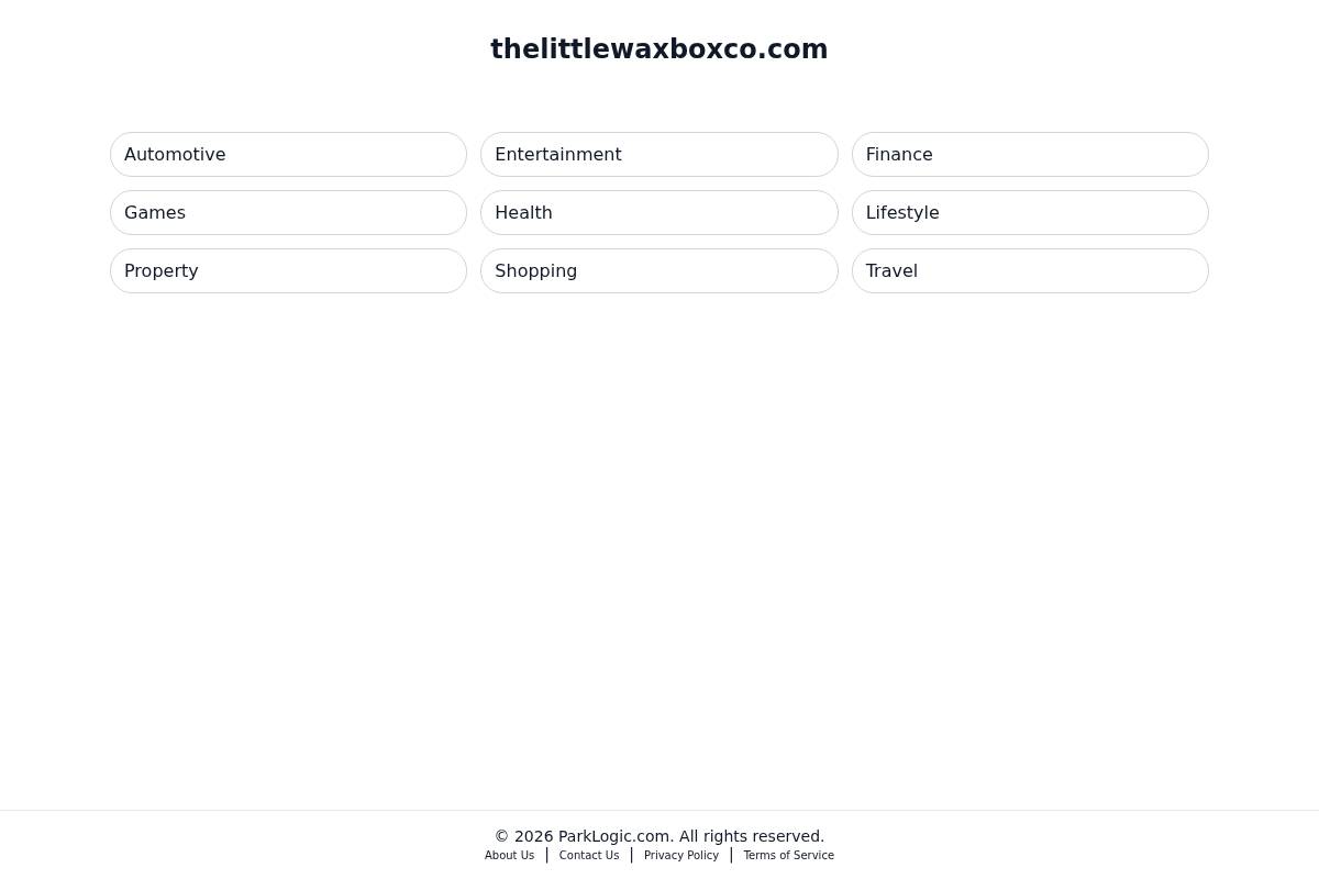 The Little Wax Box Co Ltd homepage screenshot