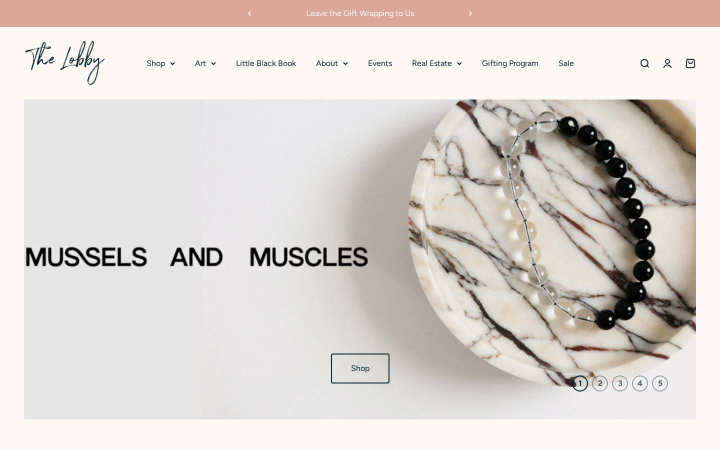 thelobbybyheapsestrin.com homepage screenshot