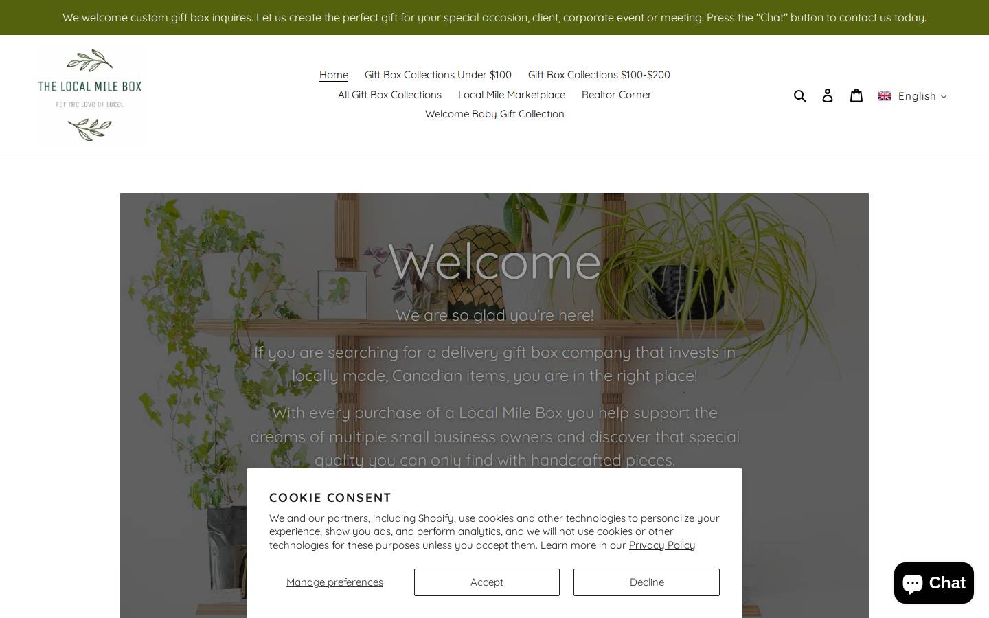 thelocalmilebox.com homepage screenshot