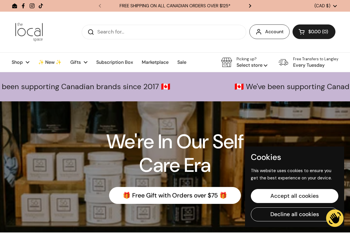 The Local Space homepage screenshot