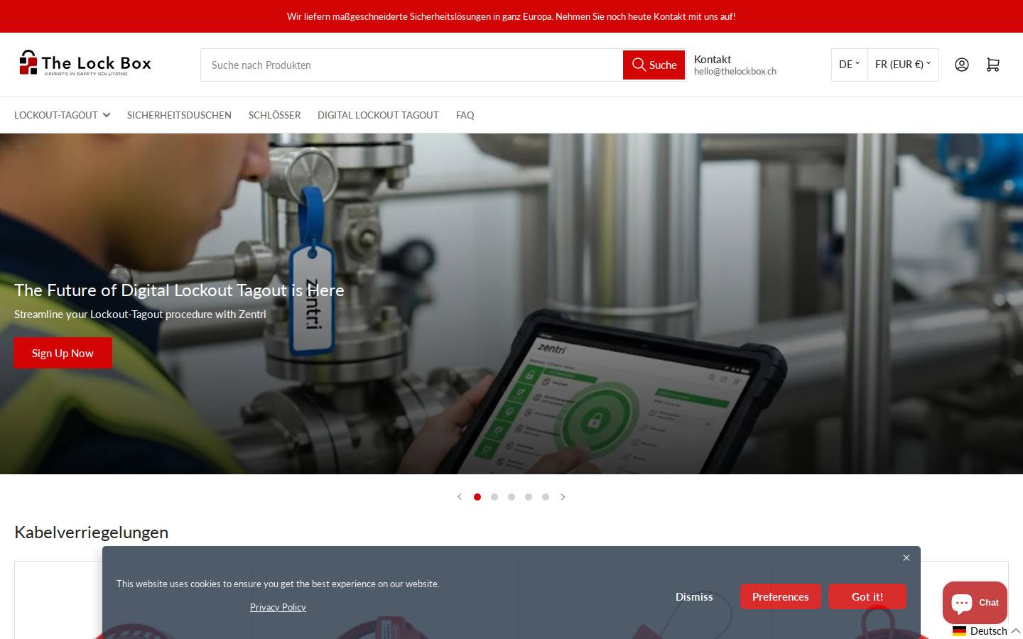 thelockbox.eu homepage screenshot