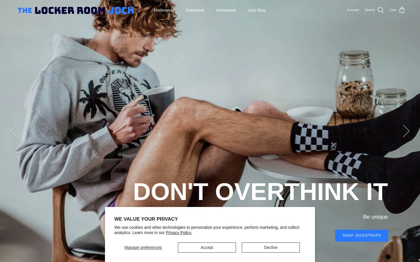thelockerroomjock.com homepage screenshot
