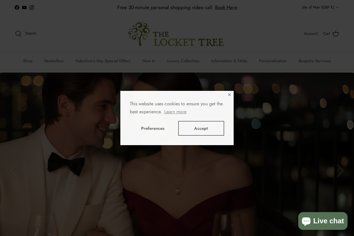 The Locket Tree homepage screenshot