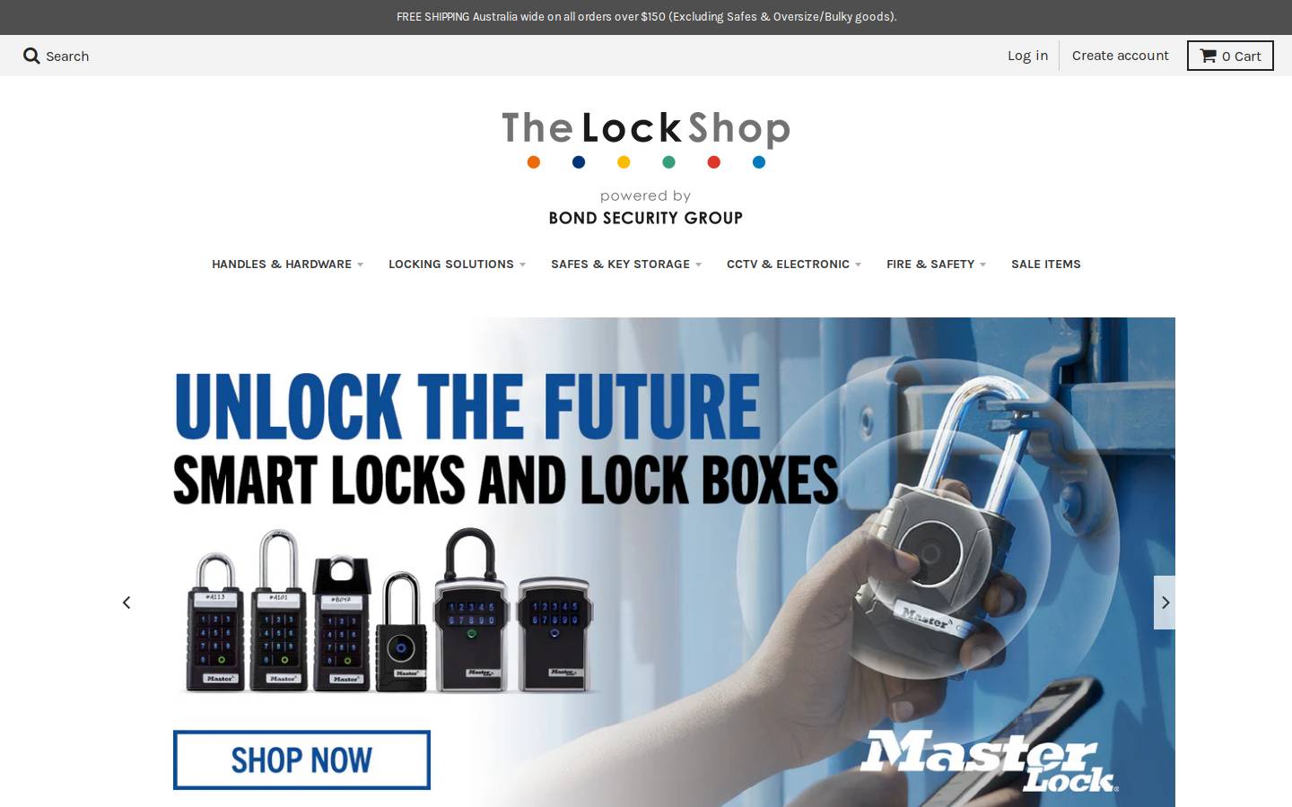 thelockshop.com.au homepage screenshot
