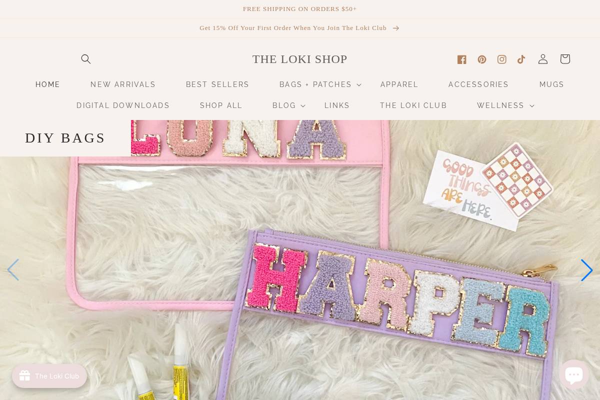 thelokigiftshop.com homepage screenshot