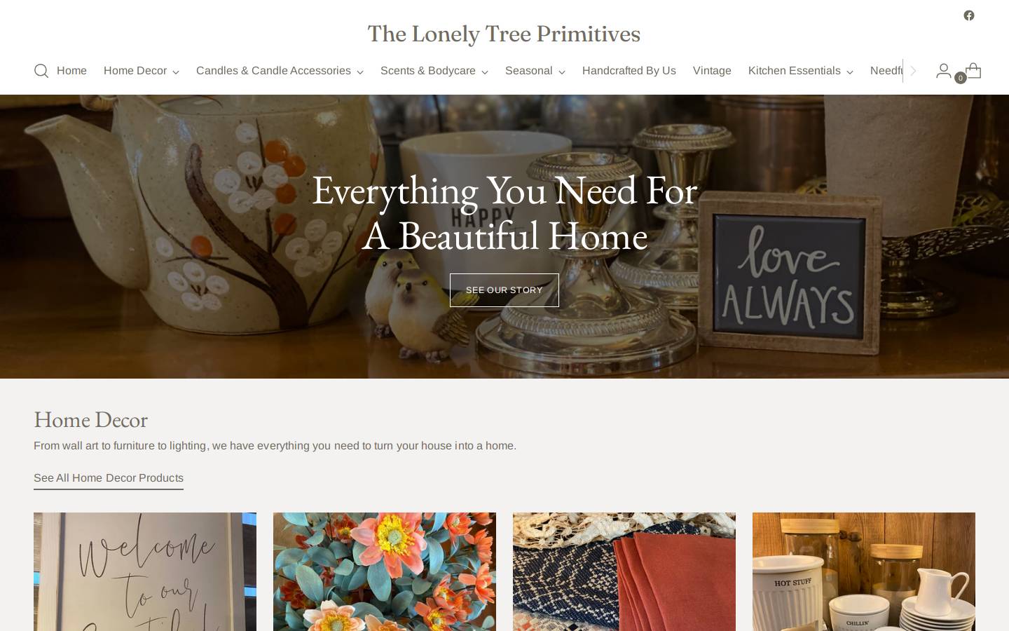 thelonelytree.shop homepage screenshot