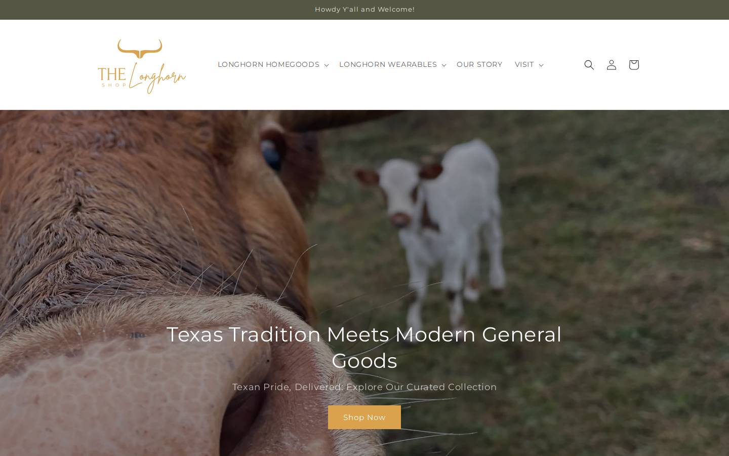 thelonghornshop.com homepage screenshot
