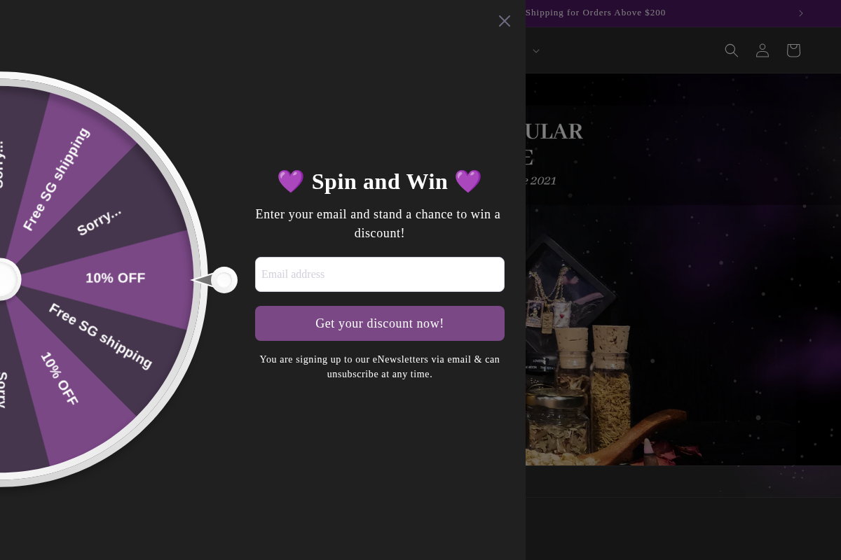 THE LOVE WITCH SINGAPORE homepage screenshot