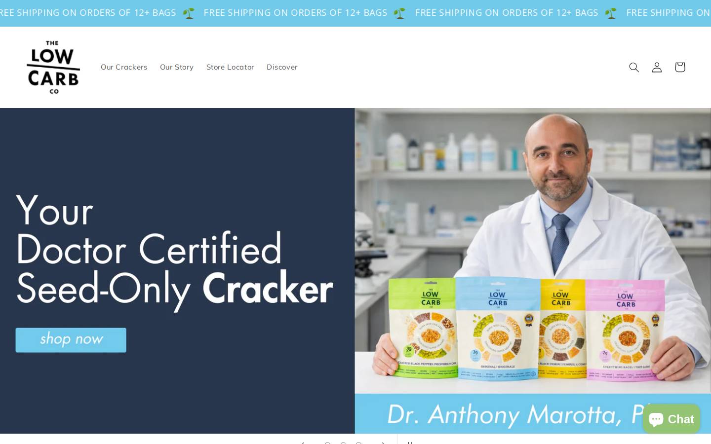 thelowcarbco.com homepage screenshot