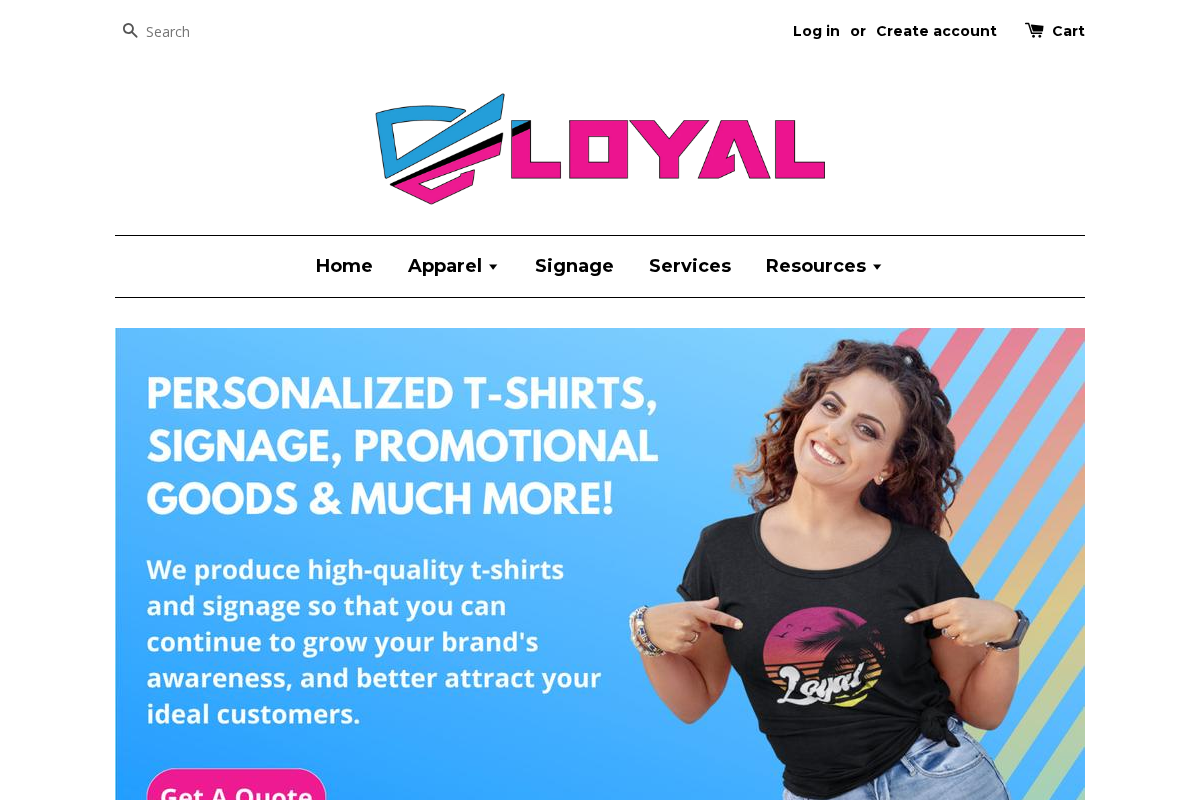The Loyal Brand homepage screenshot