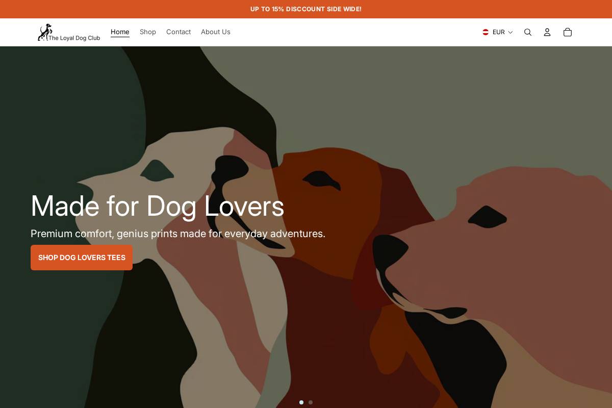 theloyaldogclub.com homepage screenshot