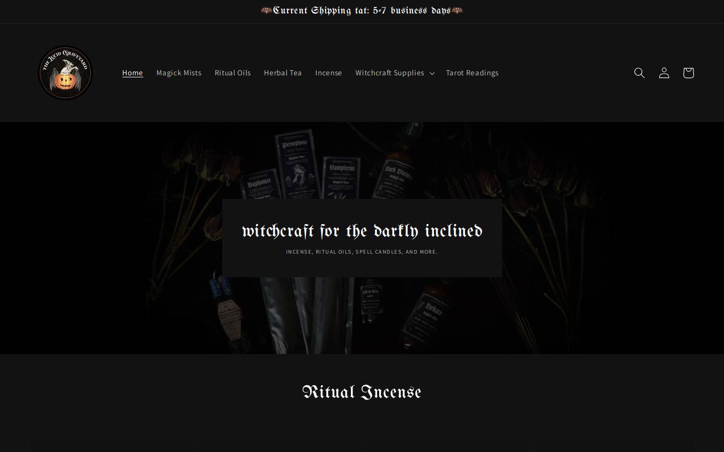 thelucidgraveyard.com homepage screenshot