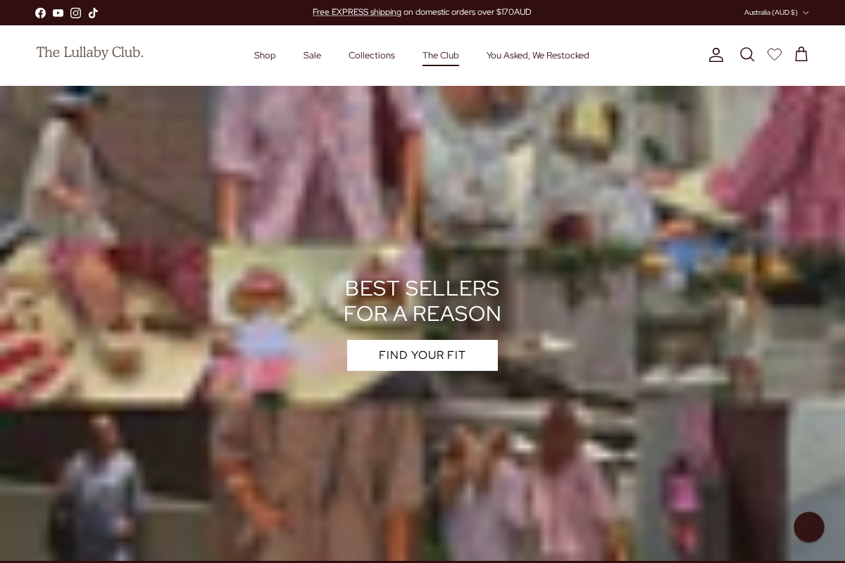 The Lullaby Club homepage screenshot