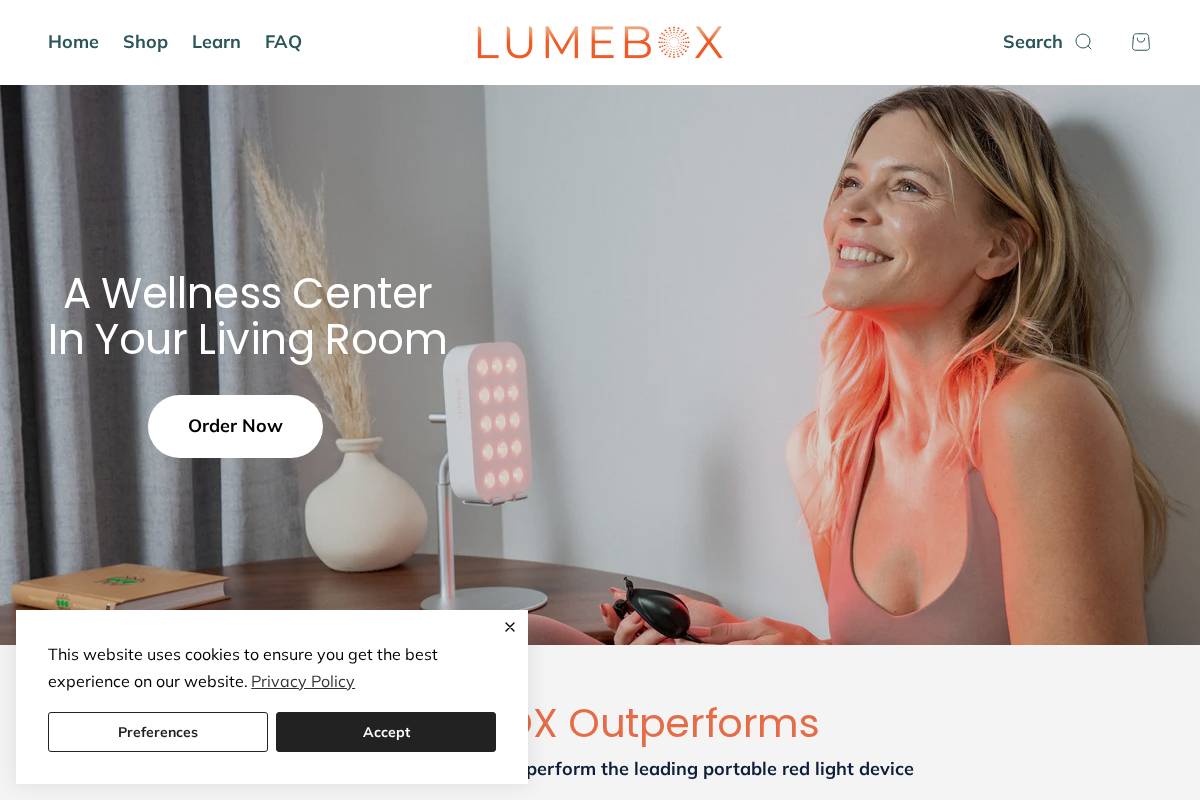 Thelumebox homepage screenshot