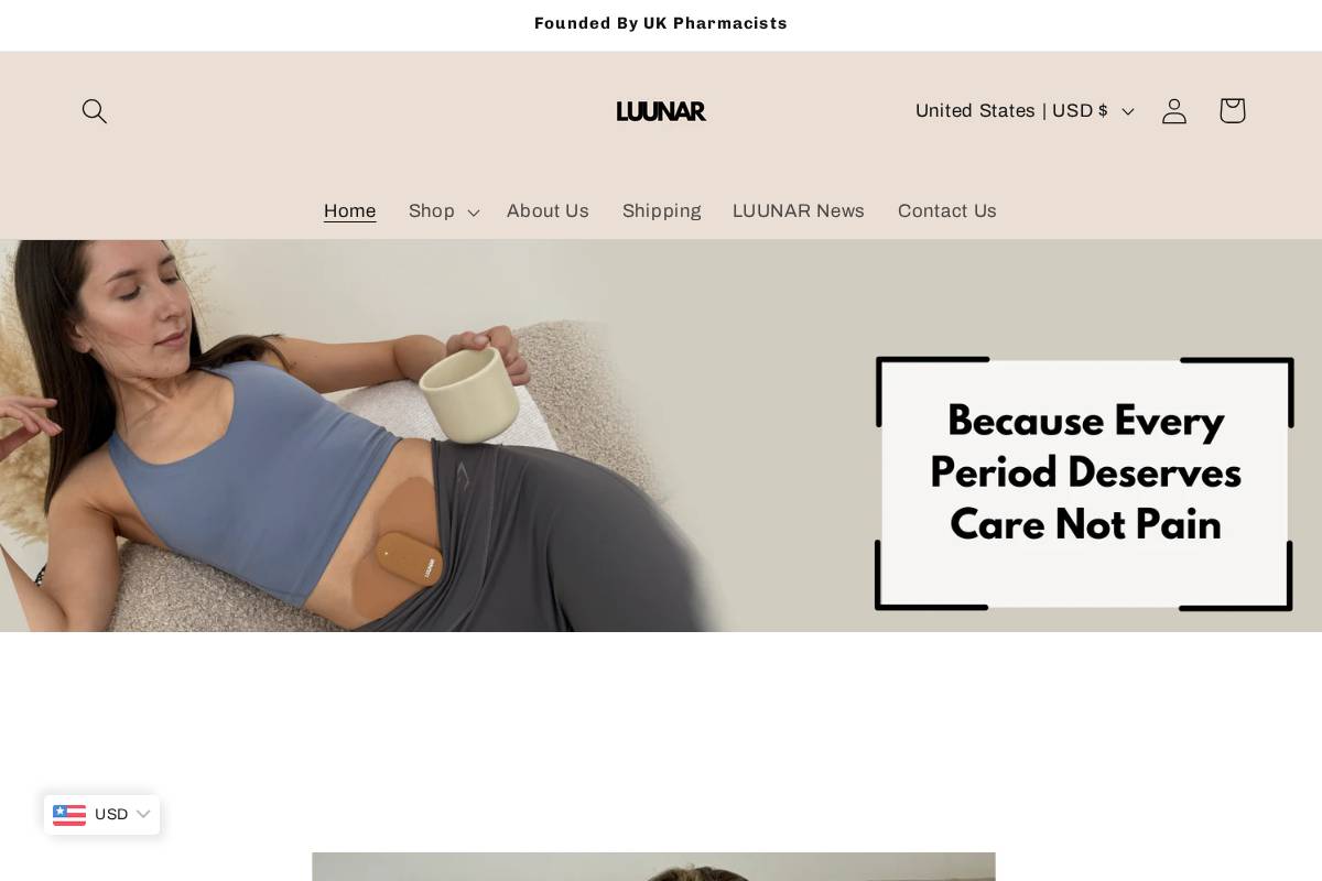 theluunar.com homepage screenshot