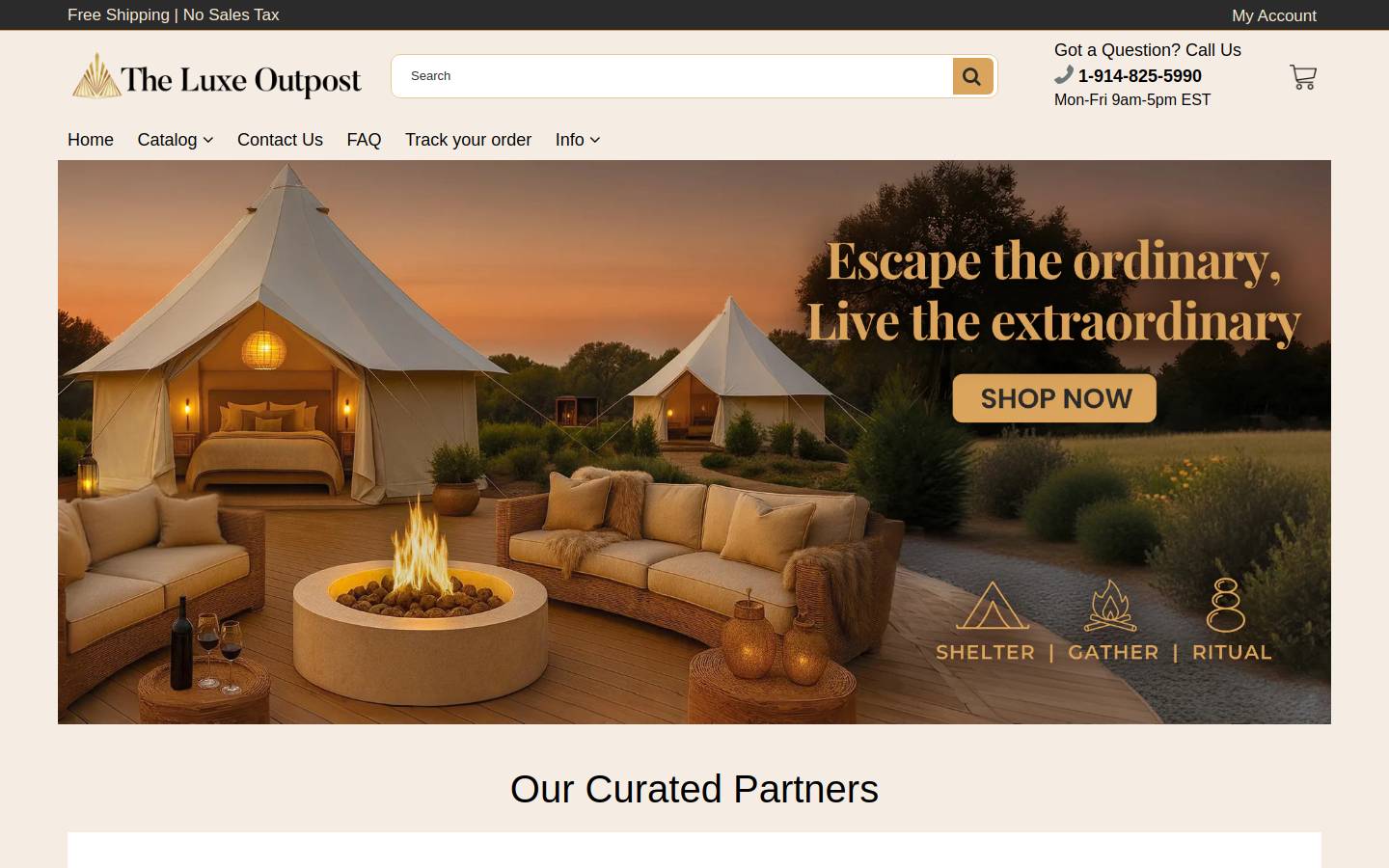 Theluxeoutpost homepage screenshot