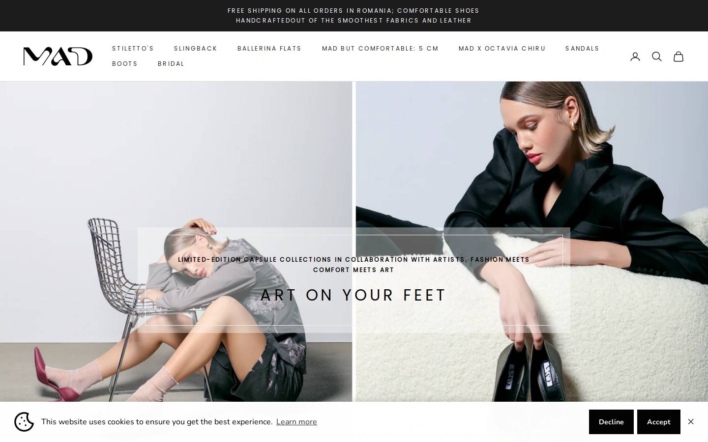 themadshoes.com homepage screenshot