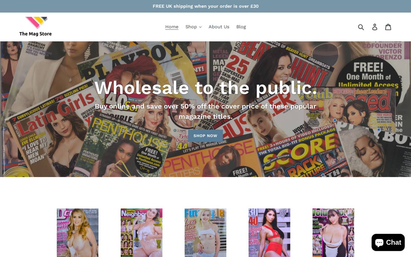 themag.store homepage screenshot