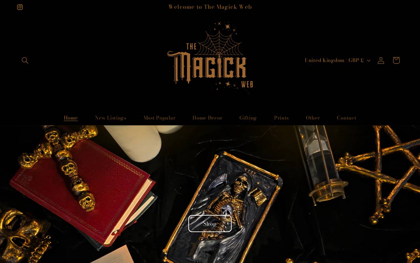 themagickweb.com homepage screenshot