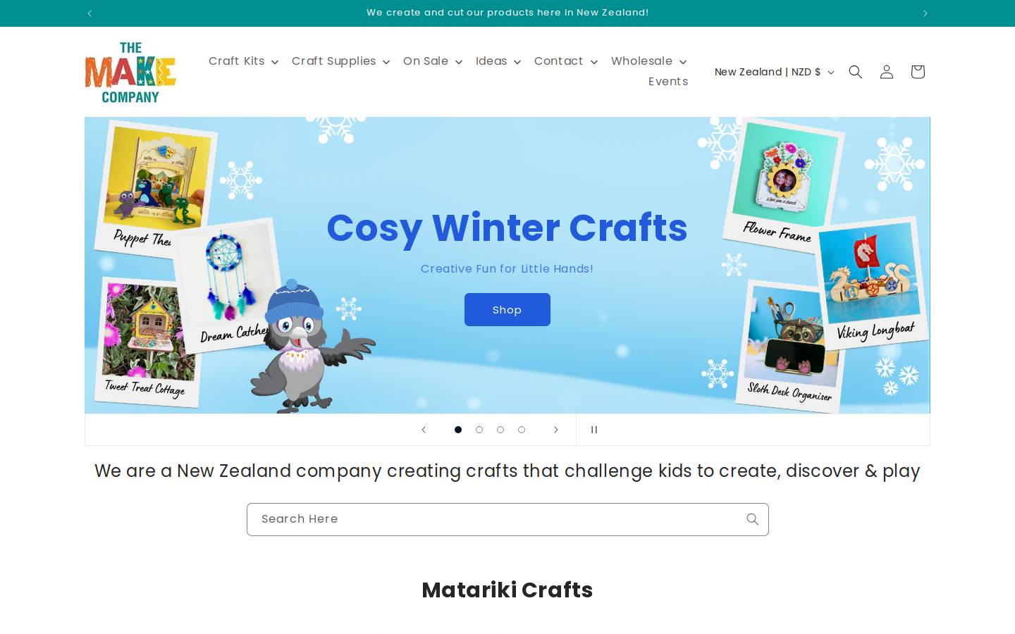 themakecompany.co.nz homepage screenshot