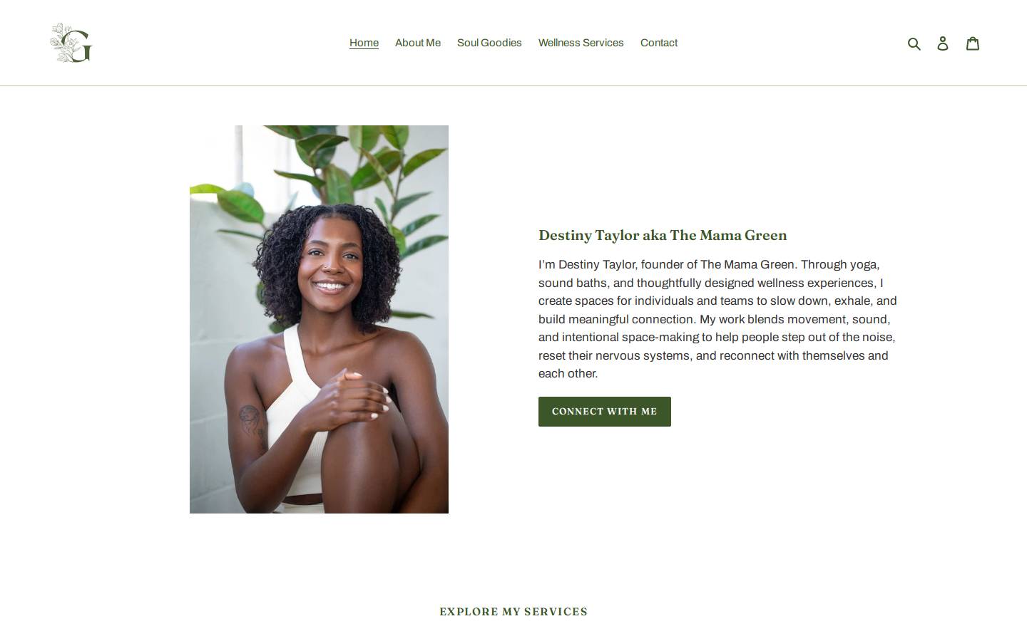 themamagreen.com homepage screenshot