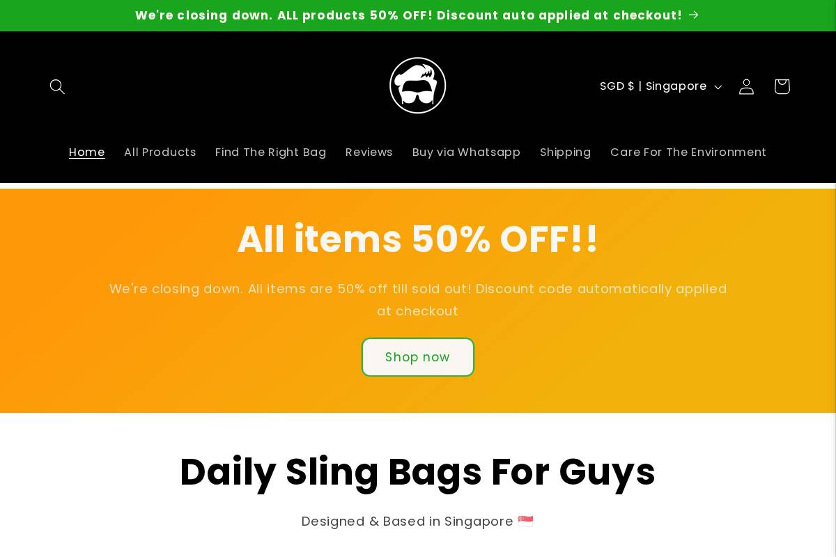 Themanbag homepage screenshot