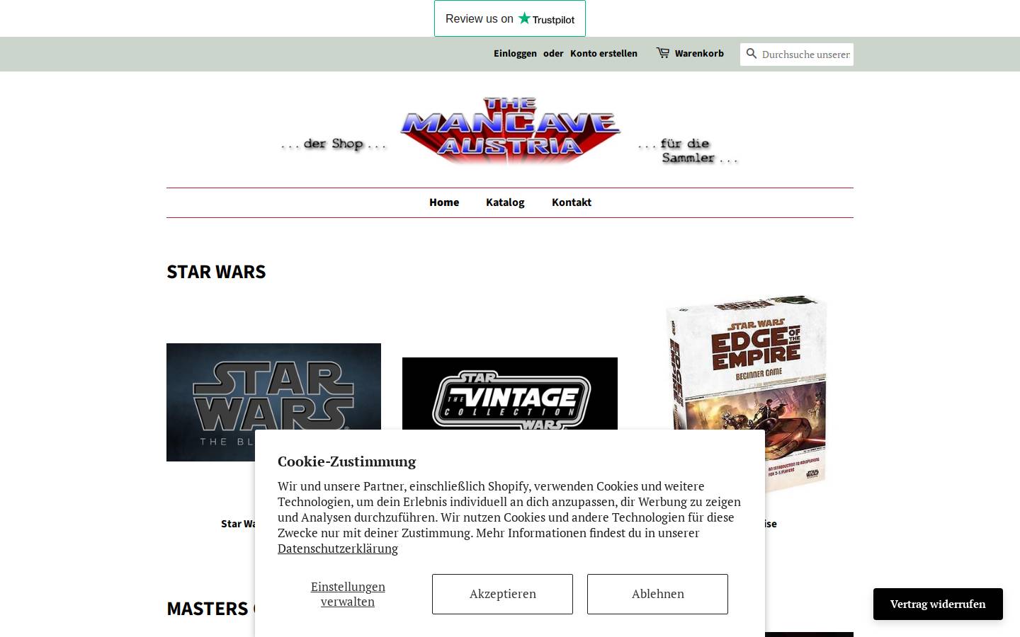 Themancaveaustria homepage screenshot