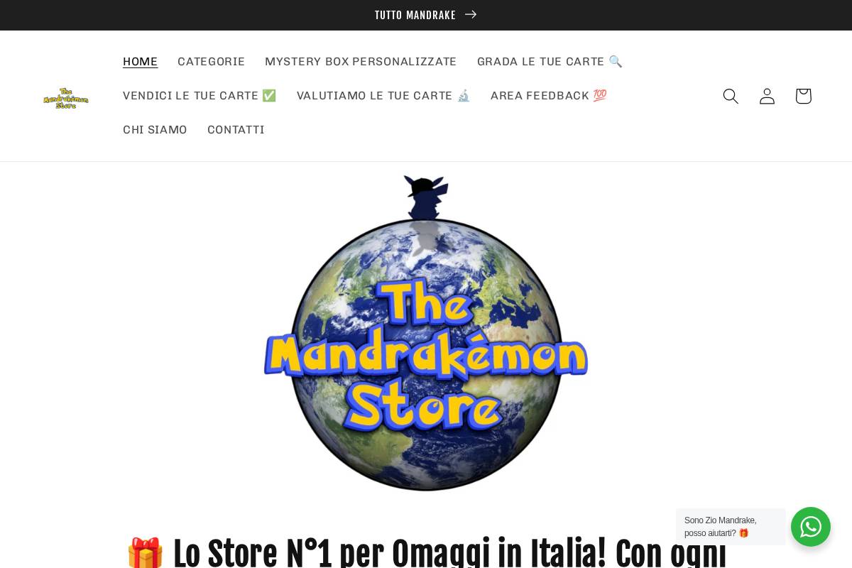 themandrakemonstore.com homepage screenshot