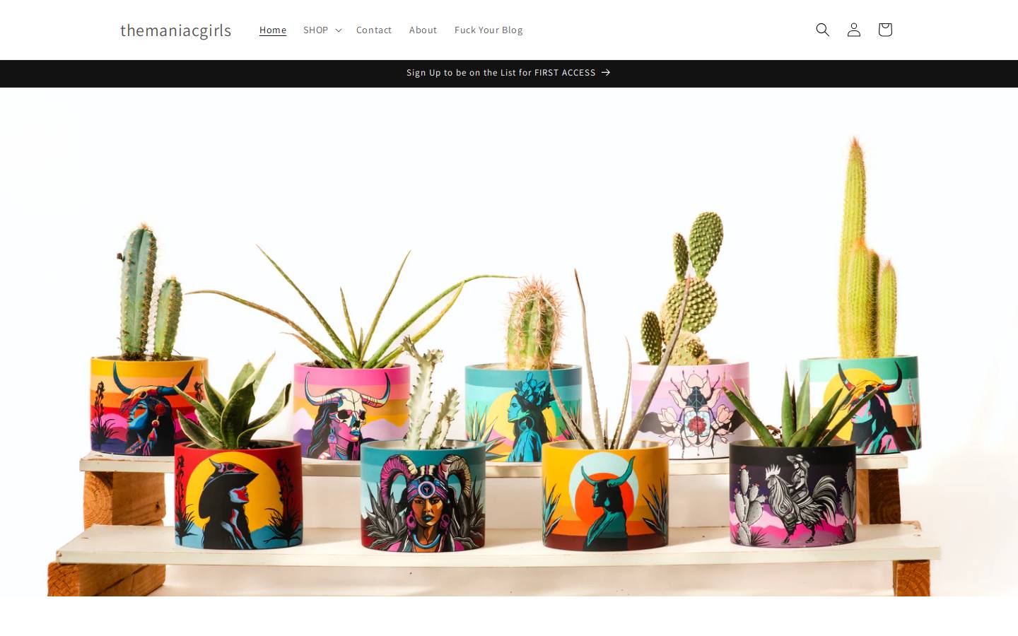 themaniacgirls.com homepage screenshot