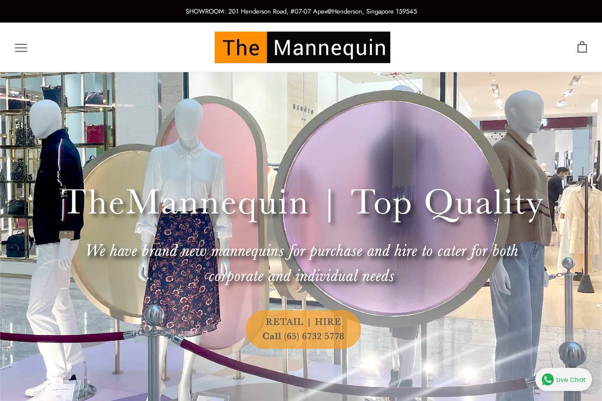 themannequin.com homepage screenshot