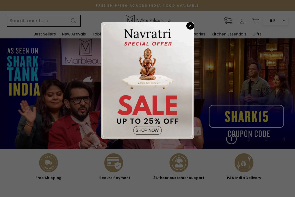 themarbleous.com homepage screenshot