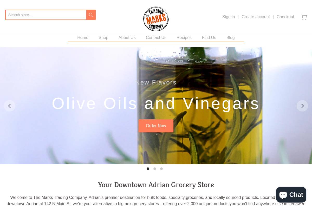 themarkstradingcompany.com homepage screenshot