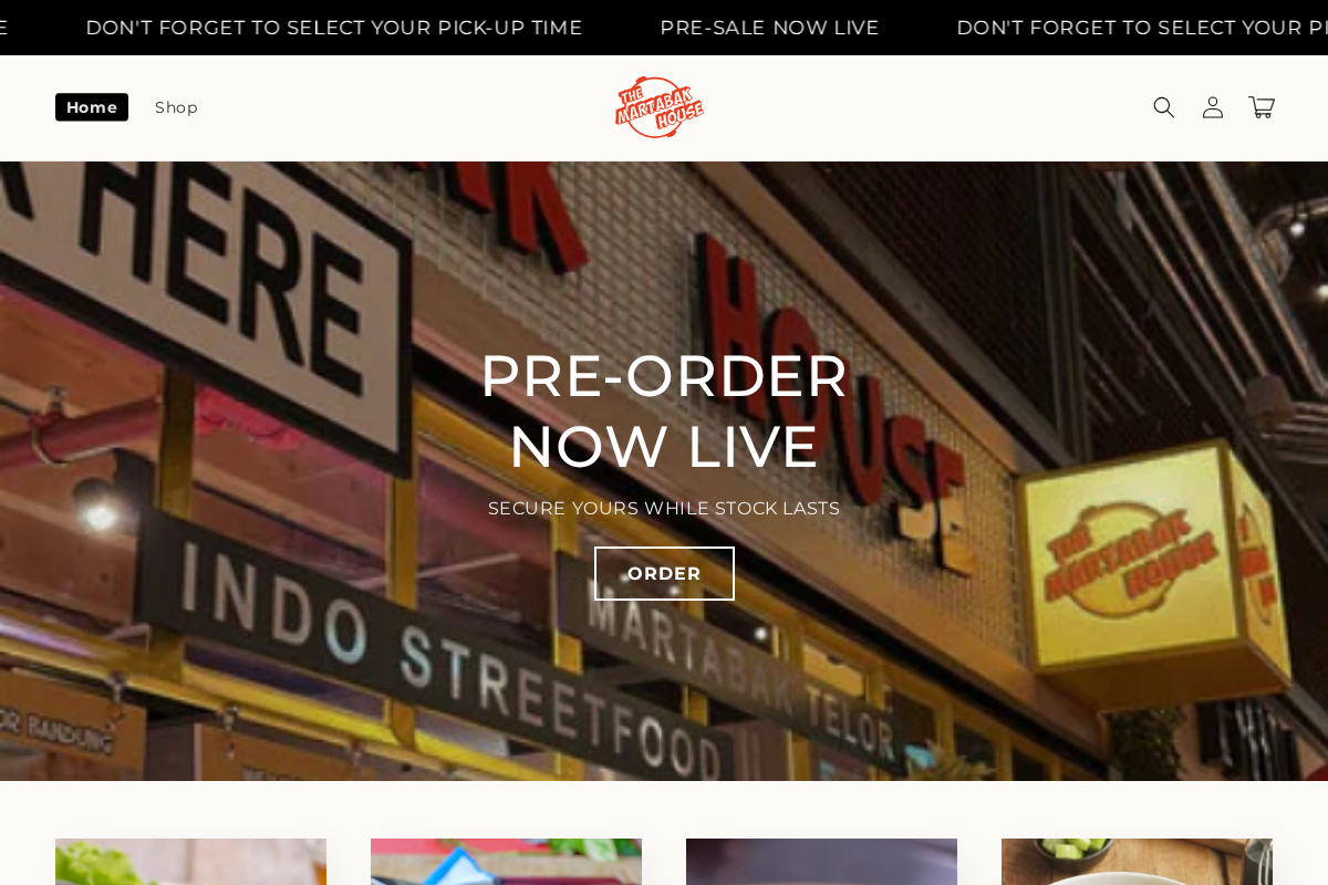 The Martabak House homepage screenshot