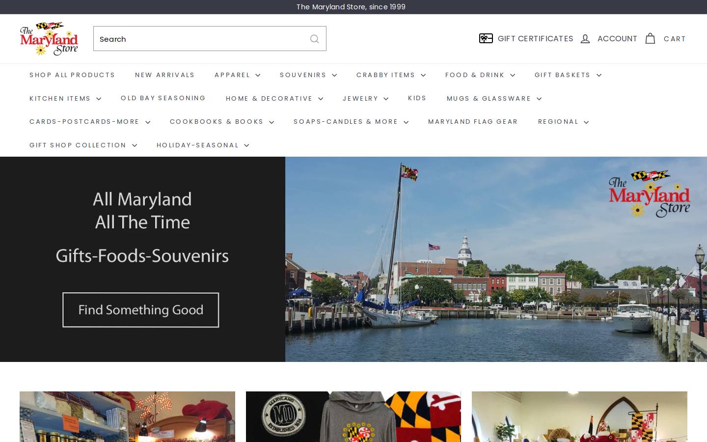themarylandstore.com homepage screenshot