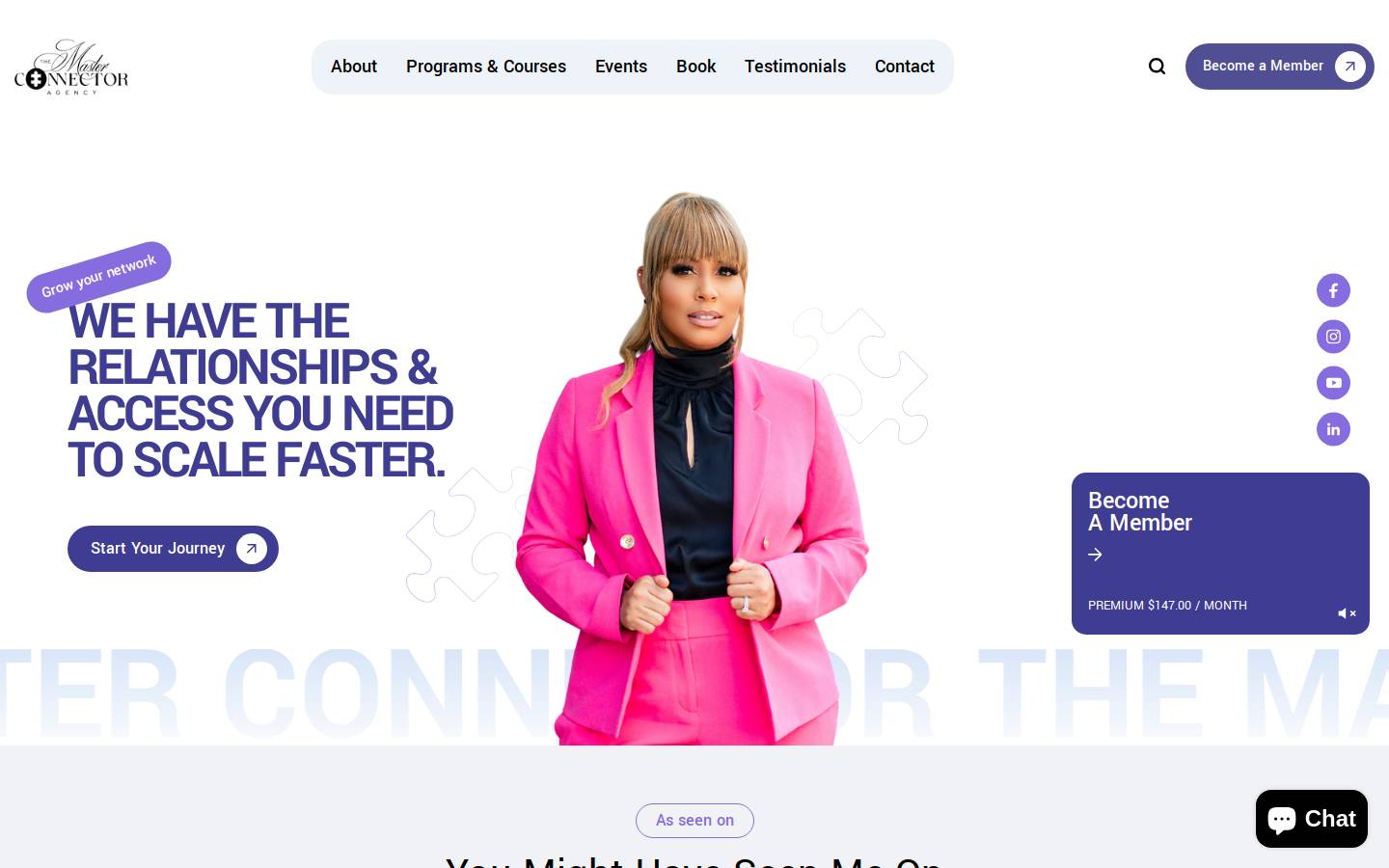themasterconnectoragency.com homepage screenshot