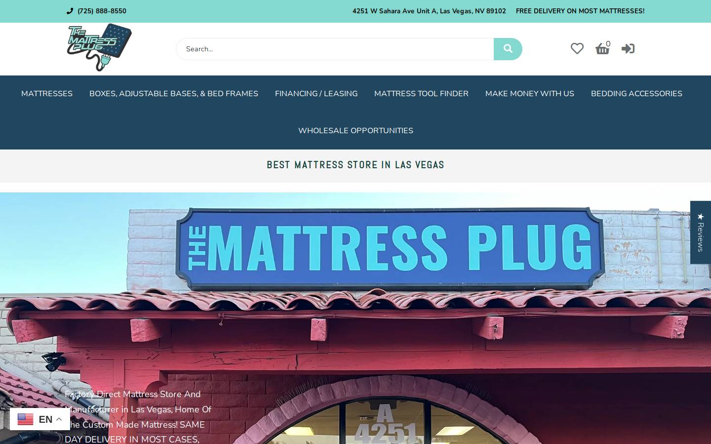 themattressplug.com homepage screenshot
