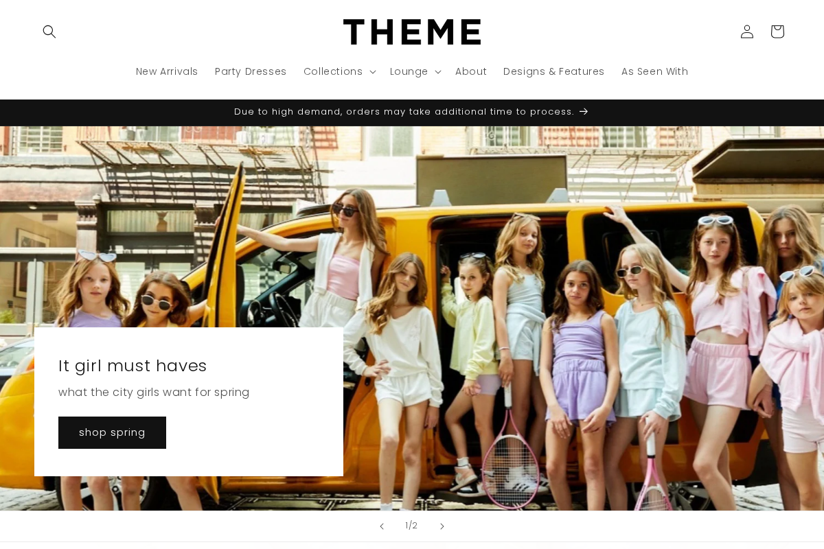 Theme NYC homepage screenshot