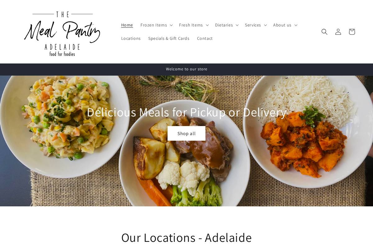 themealpantryadelaide.com.au homepage screenshot
