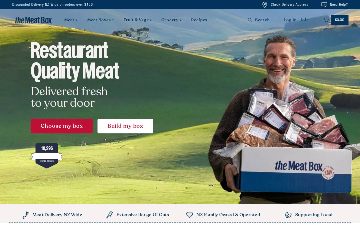 themeatbox.co.nz homepage screenshot