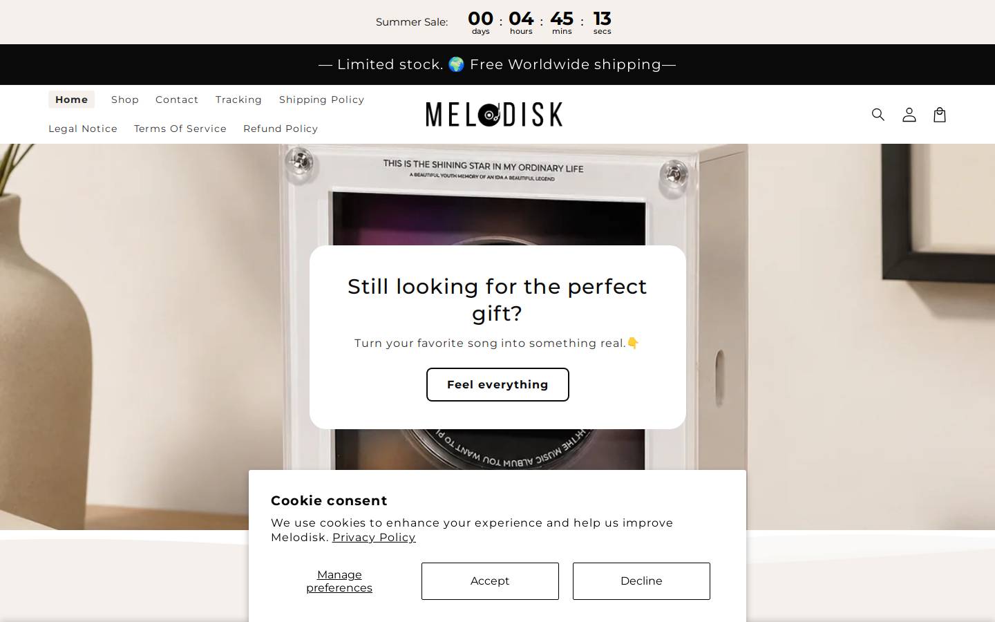 themelodisk.store homepage screenshot