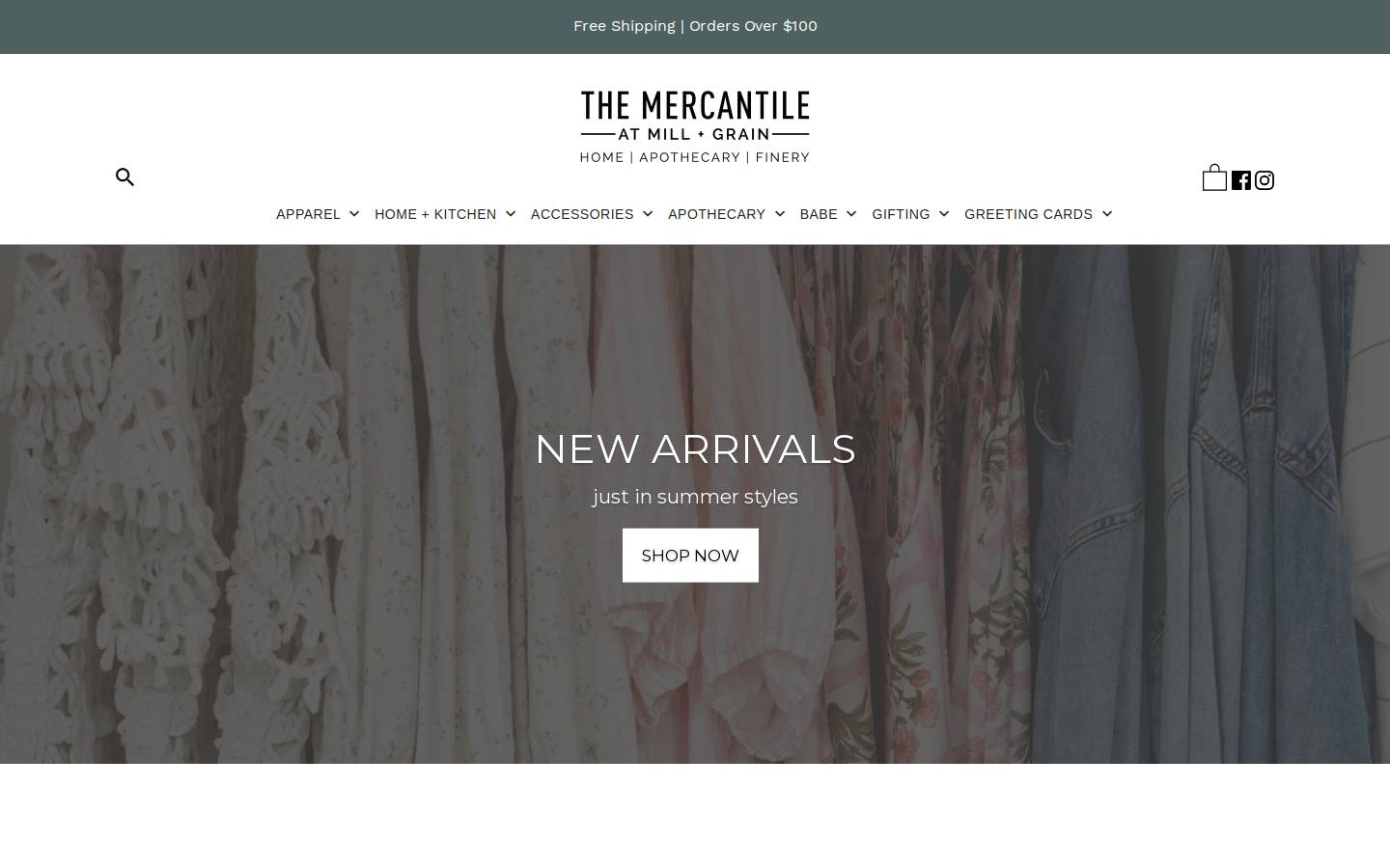 themercantile.shop homepage screenshot