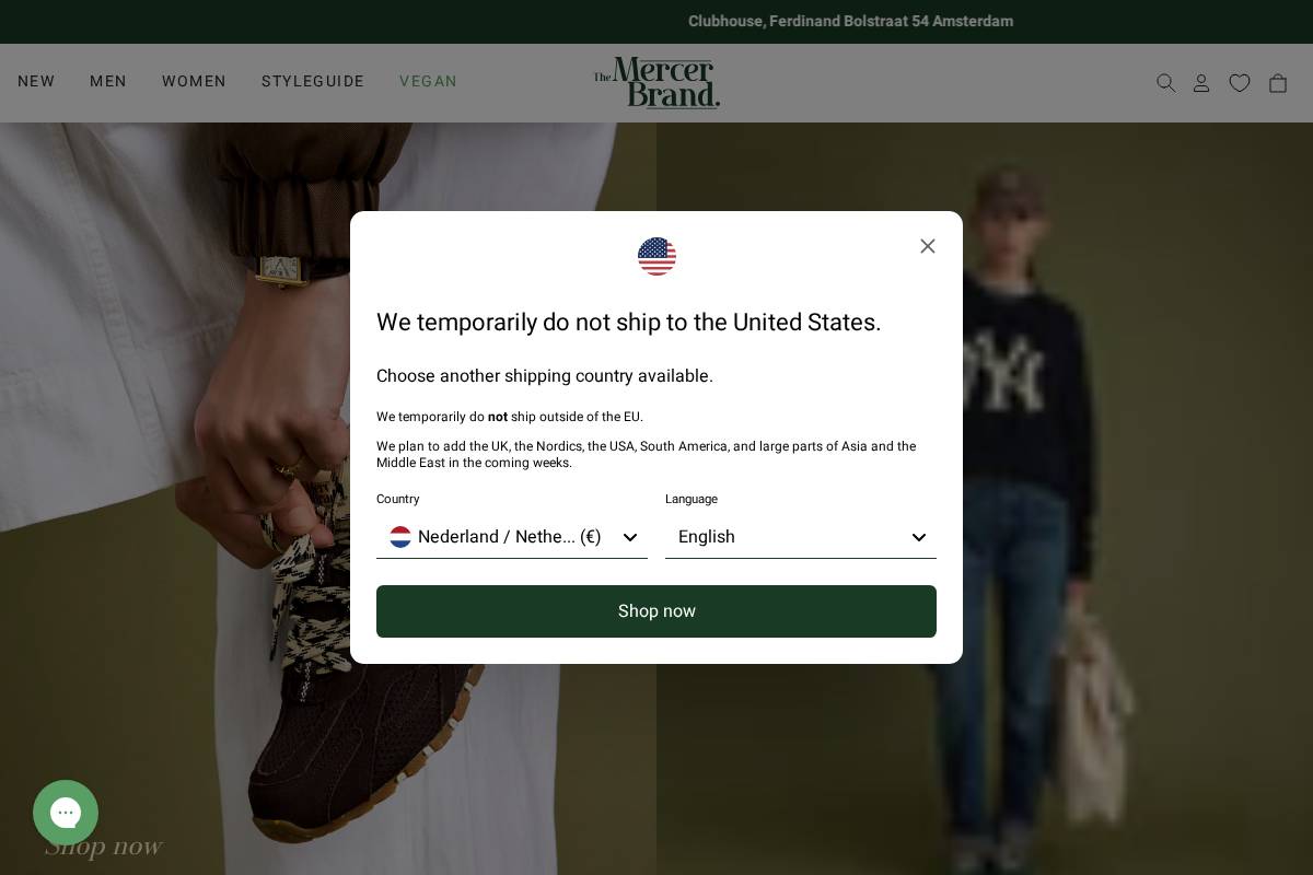 themercerbrand.com homepage screenshot