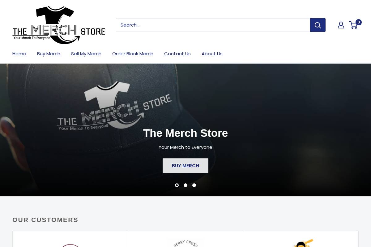 themerchstore.com.au homepage screenshot